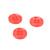 Lot de 3 boutons ronds coquillage 4 trous 11mm rouge