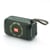 Enceinte Bluetooth Portable LED Étanche Son 360° Support TF AUX FM Vert YONIS