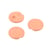 Lot de 3 boutons rond simple orange pêche 18mm