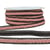 Bobine 20m Galon robe bicolore Vieux Rose/noir 14mm