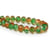 Fil de 70 perles en verre craquelé à facettes deux couleurs fabrication bijoux 8 mm VERT BRUN