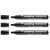 Lot de 3 marqueurs permanents - EDDING - Pointe biseau 1-5 mm - Corps aluminium - Noir