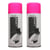 Lot de 2 sprays de peinture - rose fluo - AMT