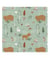 Tissu enfant coton animaux dans la forêt de 150 cm de largeur M Vert vendu par 50 cm