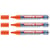 Lot de 3 Marqueurs pour tableaux blancs Edding 250 corps aluminium orange pointe ronde 1,5-3 mm