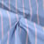 Tissu Denim jeans Coton Rayé blanc et rouge sur fond Bleu