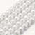 Fil de 65 perles rondes en verre nacré fabrication bijoux 12 mm BLANC