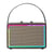 Enceinte Bluetooth Rétro Effet Lumineux Coloré Karaoke Audio Extérieur Cuir Marron YONIS