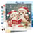 Mini Peinture par Numéros Figured'Art 20x20cm avec cadre Chouettes Père Noël Lisant - Petit Format