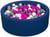Piscine à balles Aire de jeu + 450 balles bleu marine blanc,rose,gris - Velinda