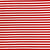 Tissu Coton imprimé marinière Rouge et blanc