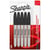 Lot de 5 marqueurs permanents pointe fine 0,9 mm - SHARPIE - Noir