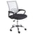 Chaise de Bureau Noir et Blanc en Tissu Pivotante Réglable en Hauteur et Siège de Bureau