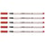 Lot de 5 feutres pointe pinceau - STABILO - Pen 68 brush - Rouge carmin