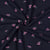 Tissu Double gaze de Coton Fleur brodés Dahlina sur fond Bleu marine