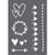 Pochoir de sérigraphie Coeur A4, 1 pochoir+1 spatule,