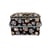Boîte à couture 26x26x19cm bulles bleues vertes fonds noir