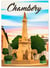 Affiche ville Chambéry | A3 : 29,7x42cm
