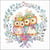 Lot de 4 serviettes en papier découpage collage 33 cm CHOUETTES A 610
