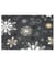 Tissu coton Noël fleurs de 160 cm de largeur liesse anthracite vendu par 50 cm