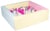 Piscine à balles carrée avec 300 balles – rose, bleu, jaune p/blanc, transparent, rose, argent - Velinda