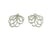 4 Breloques forme fleur martelée 28*26mm argenté