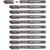 Lot de 10 rollers STABILO WORKER Colorful encre liquide 100% grip tracé 0,5 mm noir