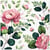 Lot de 4 serviettes en papier découpage collage 33 cm ROSE ET FEUILLAGE F 203