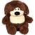Peluche - Peluche > Chien Marron Foncé et Beige, Oreilles Marrons – 40 cm