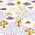 Tissu Coton imprimé Japonais n°1 sur fond Blanc