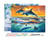 Peinture par Numéro Figured'Art avec Cadre - Aube de Dauphins - Kit de Loisir Créatif DIY Numéro d'Art Complet - 40x50cm toile tendue sur châssis