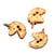 Lot de 3 boutons en bois 2cm x 1,8cm tête licorne