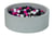 Piscine à balles Aire de jeu + 300 balles noir, blanc, rose,gris - Velinda