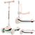 Trottinette Enfant - HyperMotion - Roues LED- Charge 50 kg- Siège Réglable- Pliable