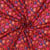 Tissu Voile de Coton digital bouquets fleurs sur fond Bordeaux