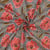 Tissu Voile de Coton digital Paola fleurs Corail et Bronze sur fond Blanc