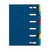Trieur HARMONIKA® à fenêtres avec élastiques véritable carte lustrée 6 compartiments - Couleurs assorties - x 8 - Exacompta