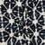 Tissu Batik de Coton étoilés sur fond Bleu nuit