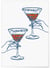 Affiche Verres à cocktail | A3 : 29,7x42cm