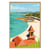Tableau mural encadré illustration plage de Granville 65x97 cm