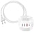LinQ Mini Station de Charge Multiport 3 USB + USB-C Compact Câble 1m Blanc