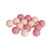 Perles en silicone, 15mm ø, tons roses, 14 pces