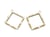 2 Pendentifs losange avec perles blanches - 33*30mm - doré