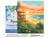 Peinture par Numéro Figured'Art avec Cadre - Club de plage au coucher du soleil - Kit de Loisir Créatif DIY Numéro d'Art Complet - 40x50cm toile tendue sur châssis