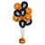 Ballon Ø 23cm Halloween - lot de 10 - orange, noir
