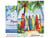 Peinture par Numéro Figured'Art avec Cadre - Planche de surf colorées - Kit de Loisir Créatif DIY Numéro d'Art Complet - 40x50cm toile tendue sur châssis