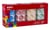 Pack de gommettes géométriques en rouleau de 27 mm de couleurs métallisées assorties : bleu, fuchsia, gris, vert 4 u.