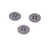 Lot de 3 boutons 4 trous nylon recylé gris foncé 11mm