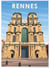 Affiche ville Rennes 3 Cathédrale Saint-Pierre | A3 : 29,7x42cm