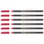 Lot de 6 feutres de coloriage métallisé pointe ronde 1-3 mm - EDDING - Rouge